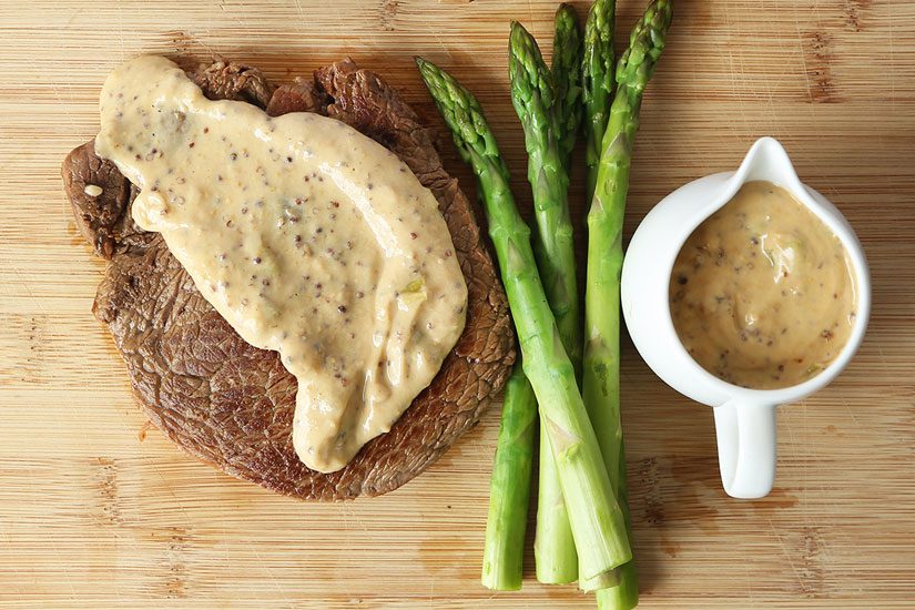 Steak with Creamy Mustard Sauce Symply Too Good cookbook 4