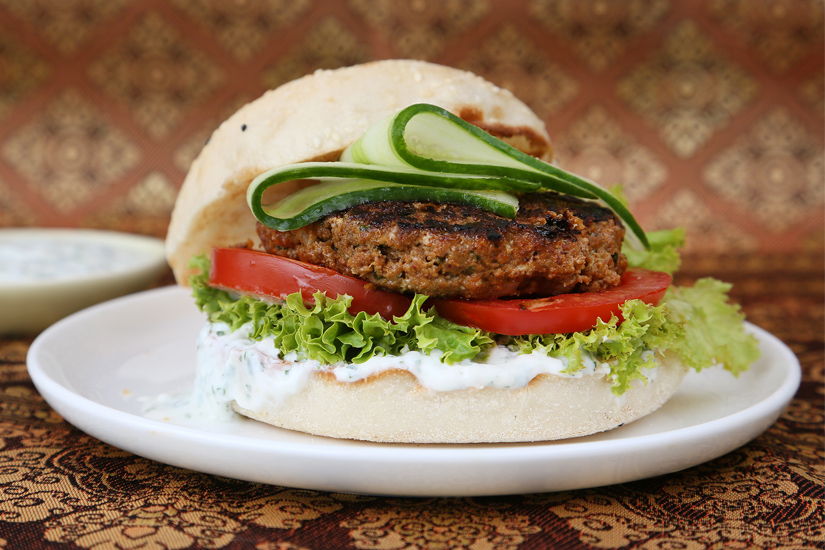 healthy Tandoori Lamb Burger recipe