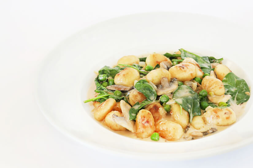 warm up your winter menu with Creamy Pan Fried Gnocchi