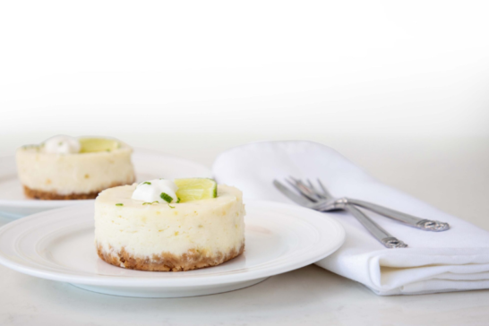 Healthy low fat baked lime cheesecake recipe to serve 2 people